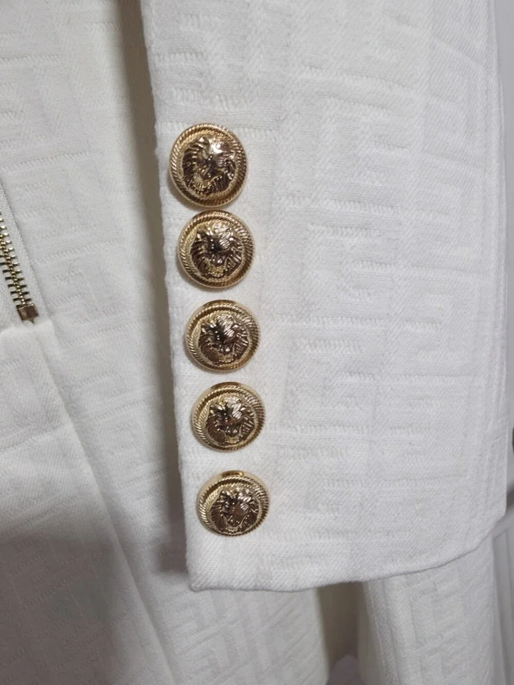 Dress Blazer Jacquard Cream Color - Picture 8 of 13